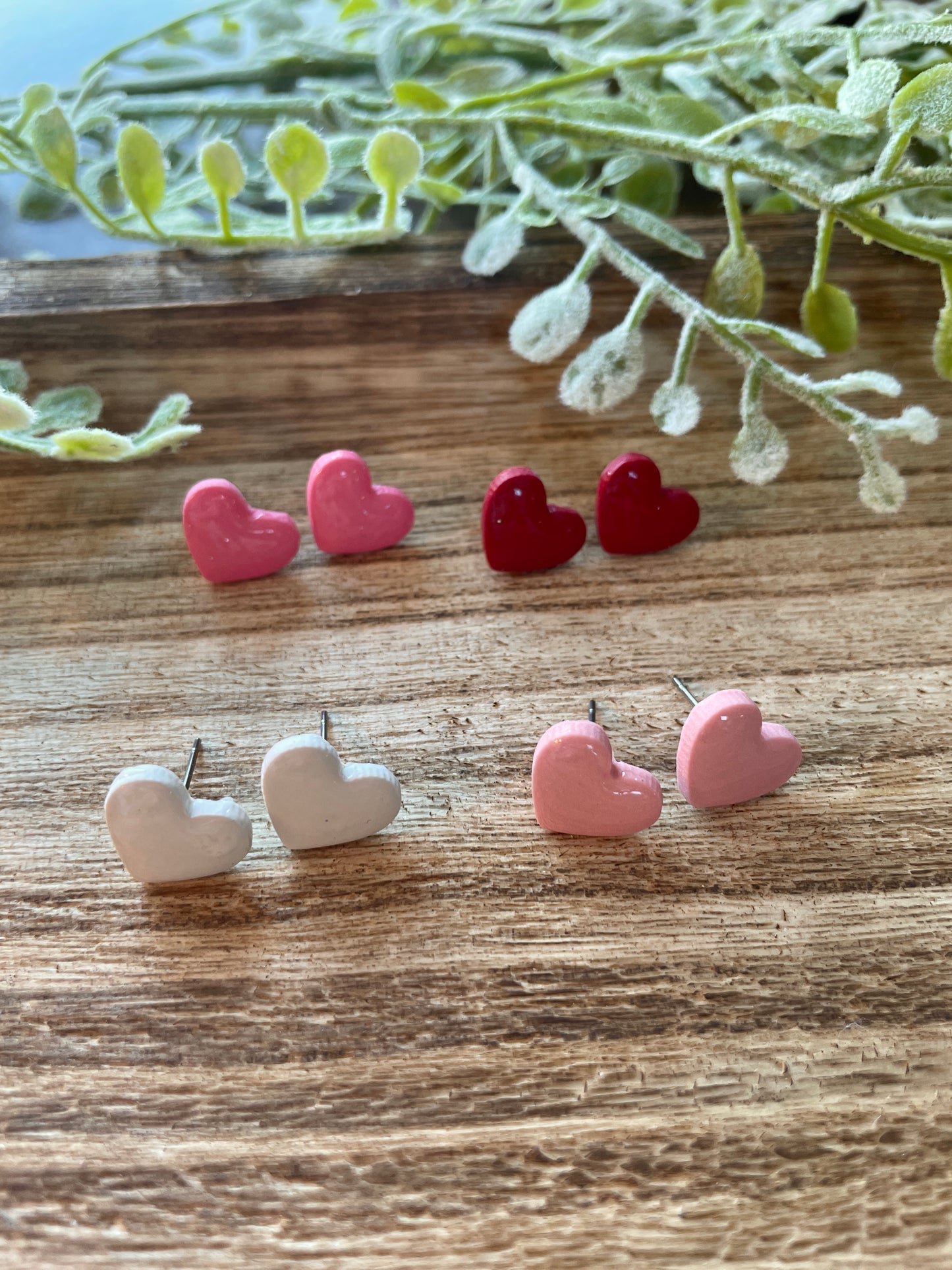 Valentine's Studs - Hot Pink