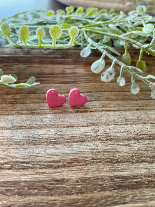 Valentine's Studs - Hot Pink