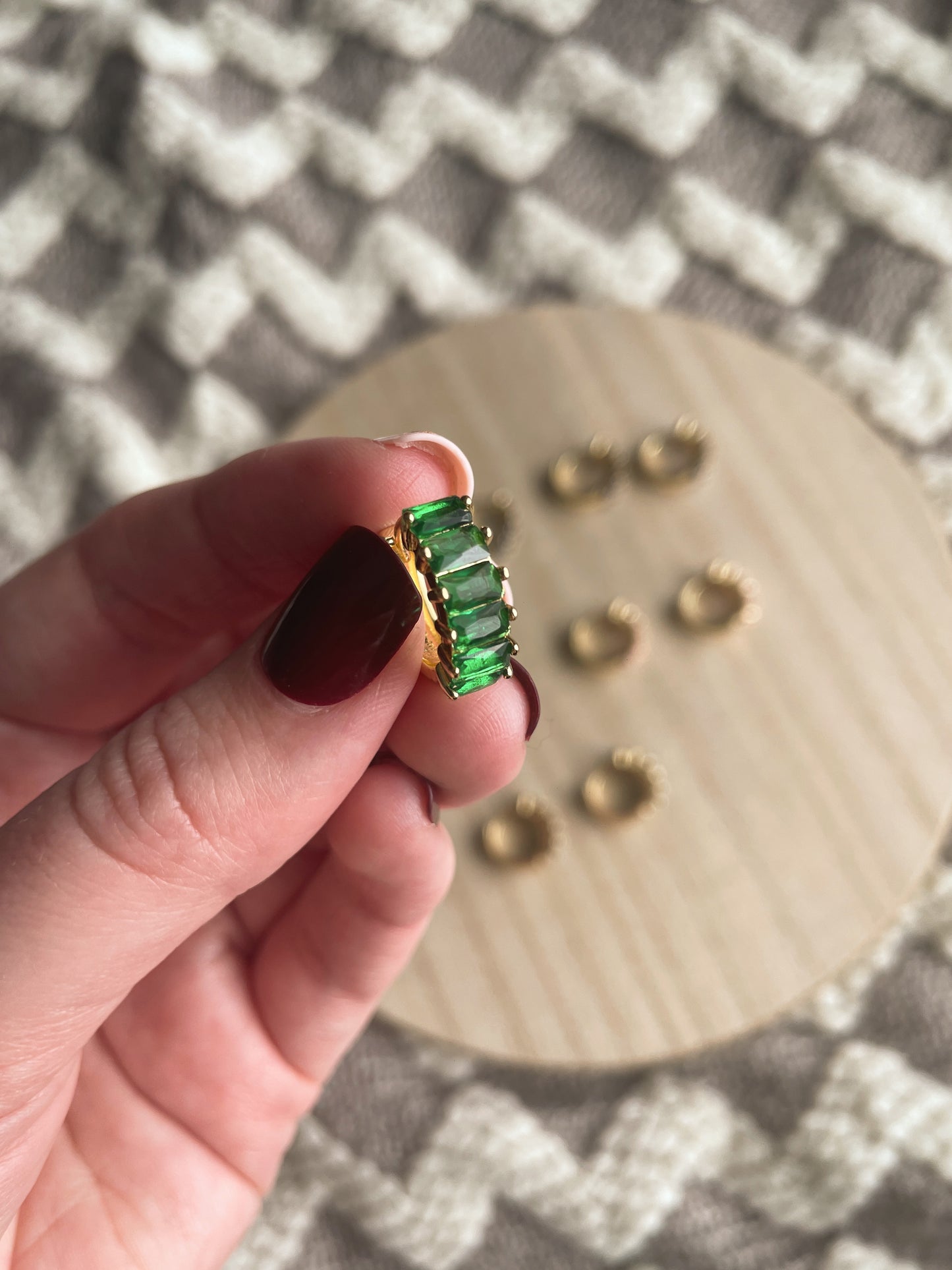 Rectangle CZ Huggie Hoops - Multiple Colors!