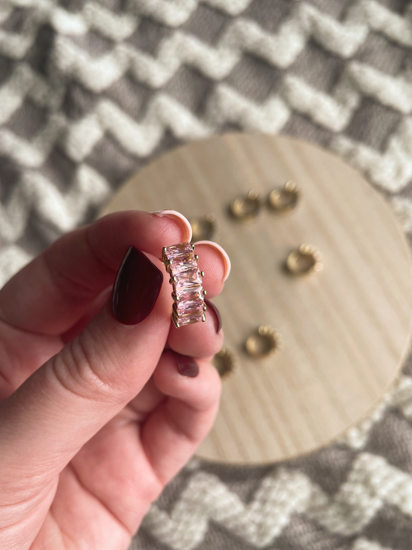 Rectangle CZ Huggie Hoops - Multiple Colors!