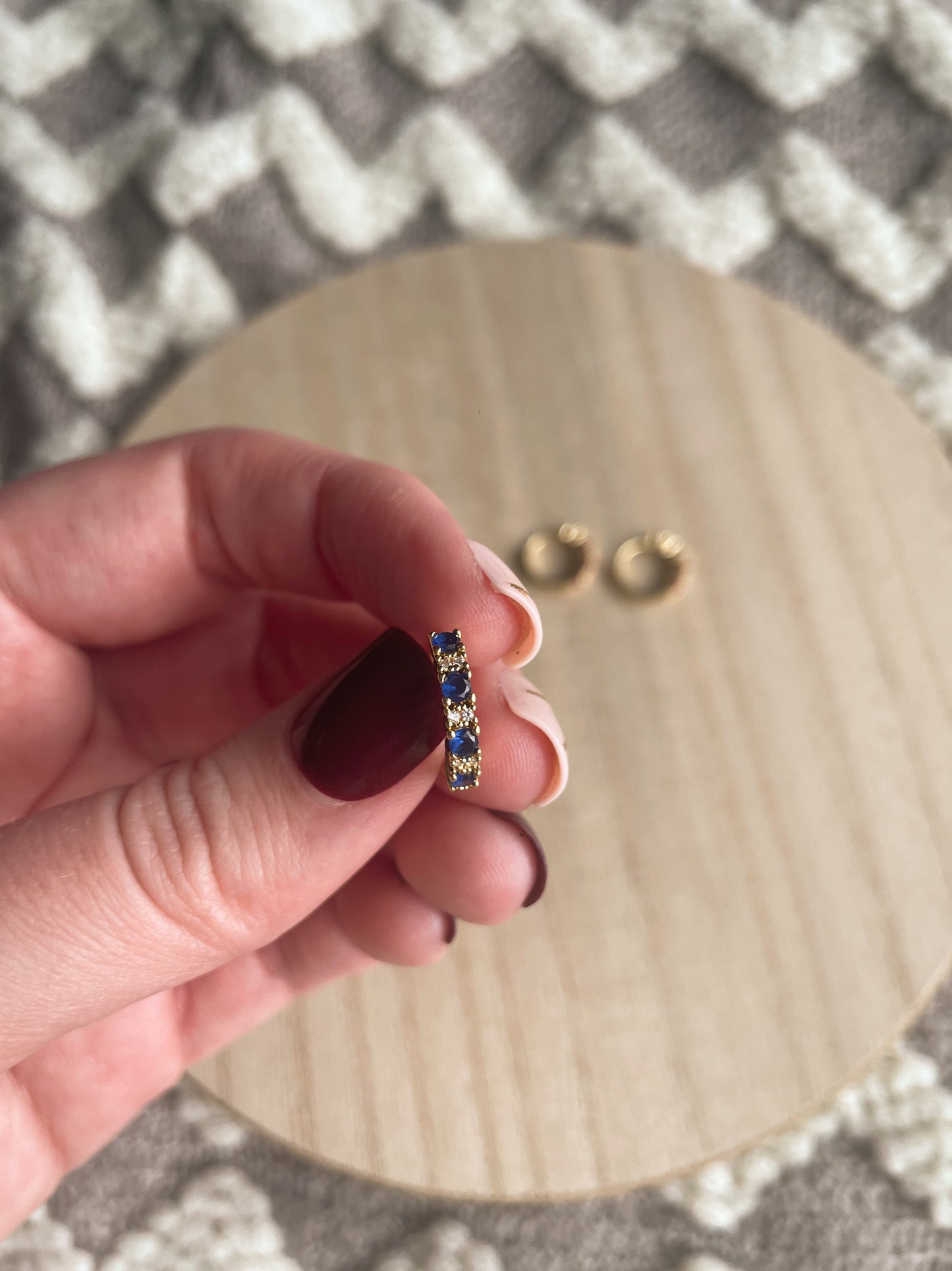 Circular CZ Huggie Hoops - Multiple Colors!