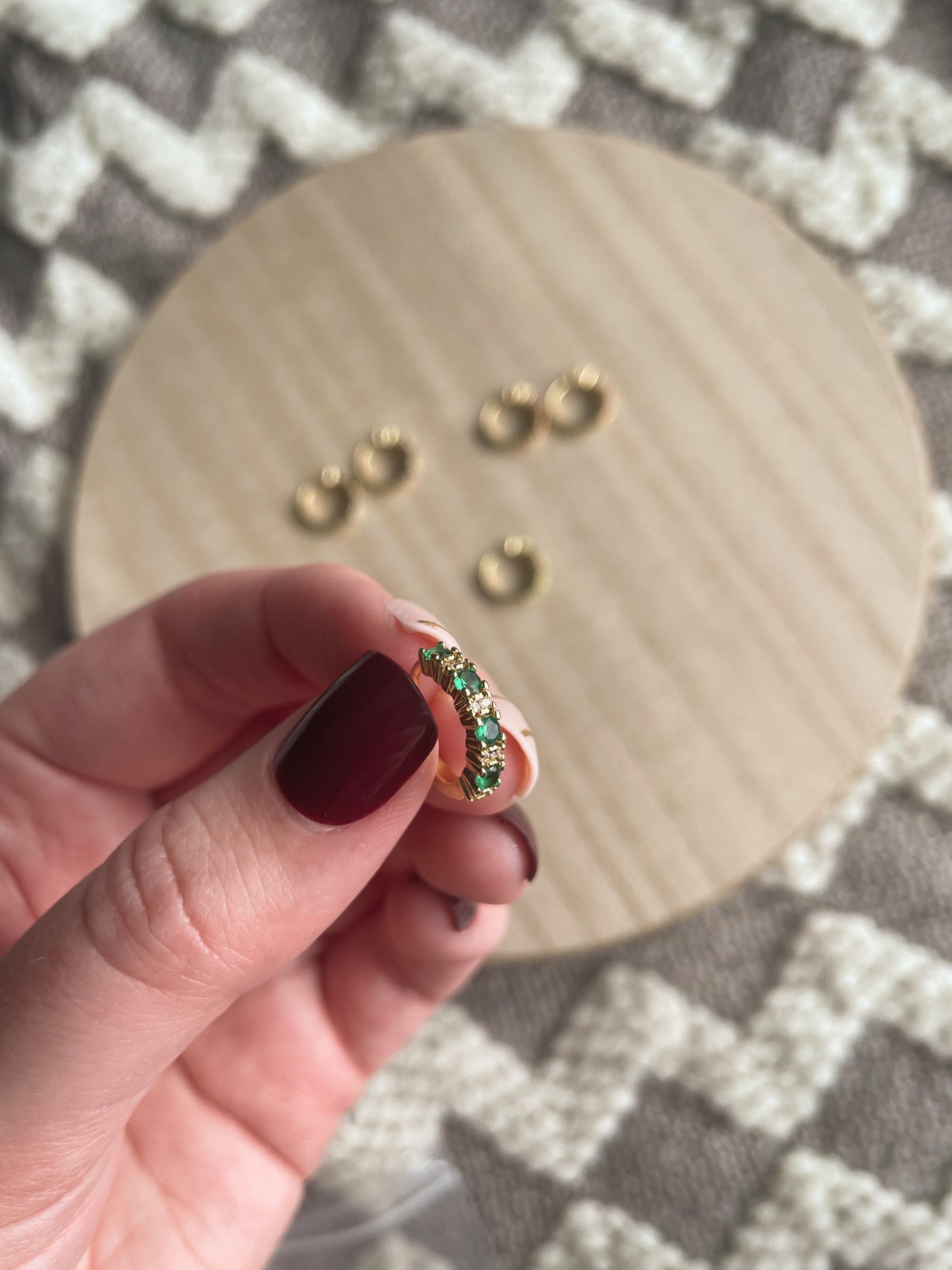 Circular CZ Huggie Hoops - Multiple Colors!