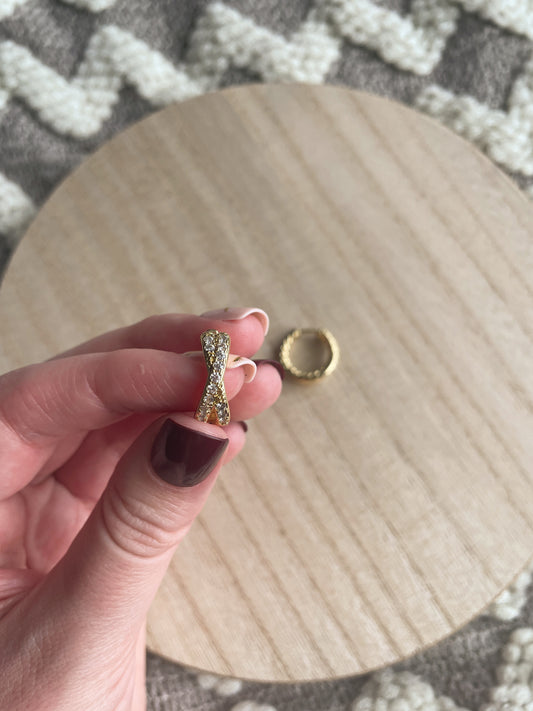 Wrapped Huggie Hoops